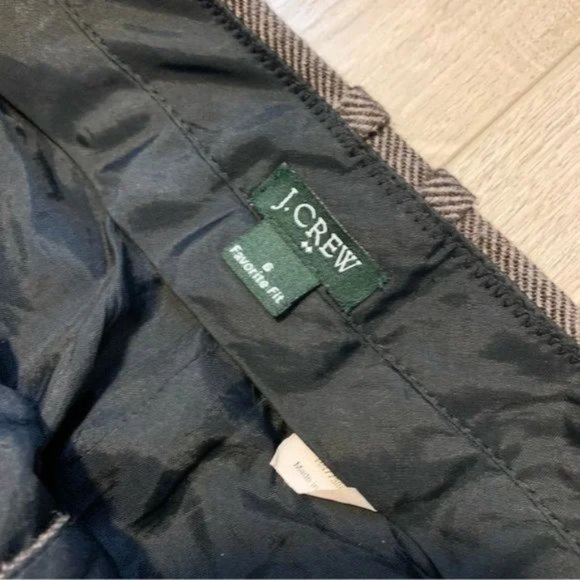 J. Crew Wool Blend Favourite fit winter Pants, Size 6 fully lined in brown - Picture 2 of 10